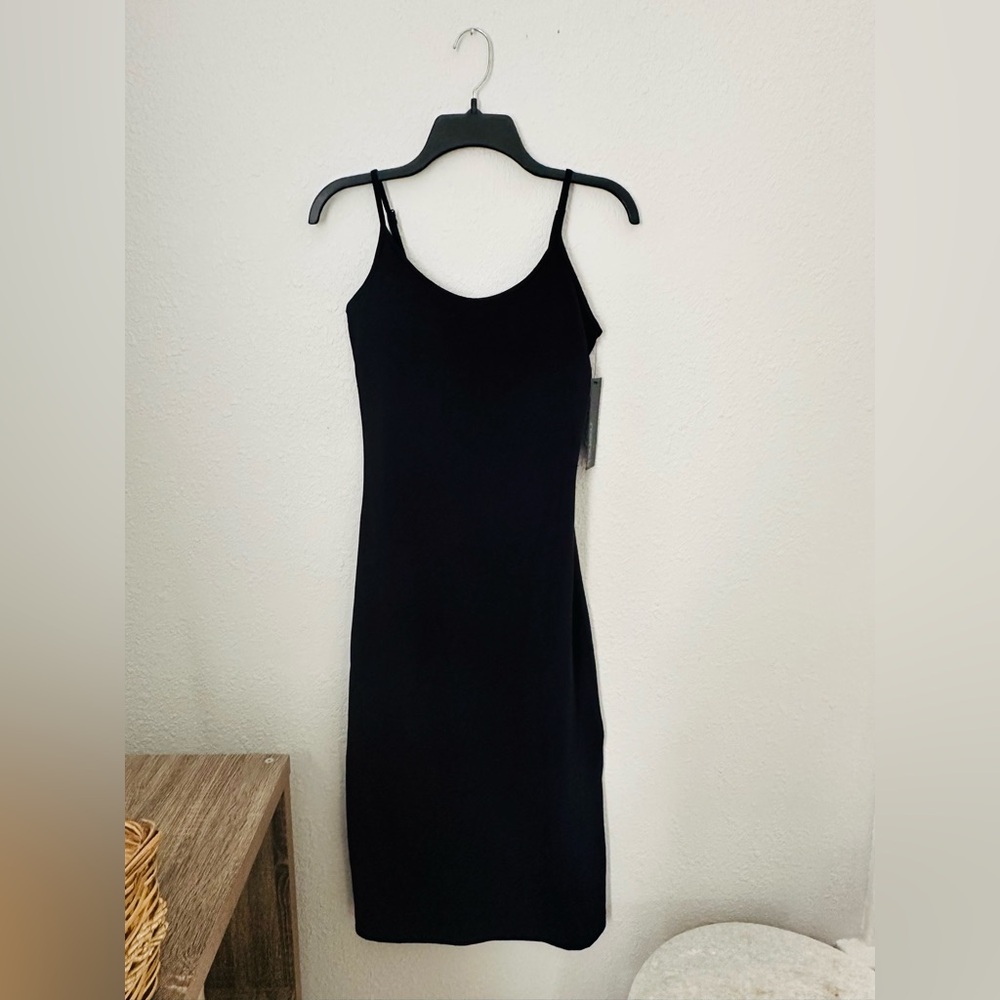 NWT Classic Black Midi Slip Dress - Women
